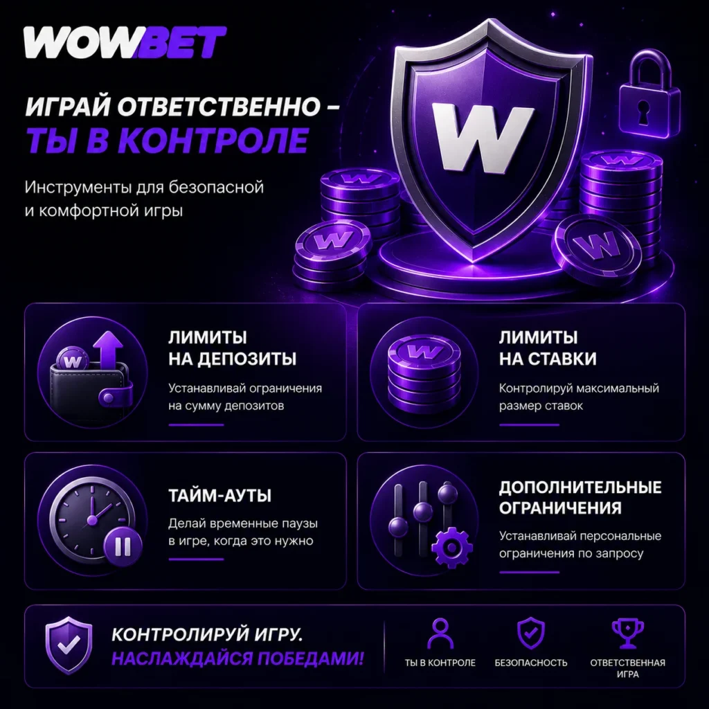 Лимиты и инструменты ответственной игры в WOWBET.